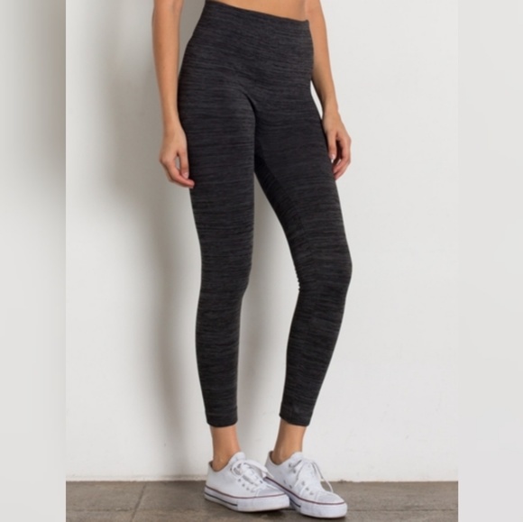 Pants - 2 for $20 Seamless Fleece Lined Grey Leggings